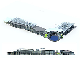 多層公共建筑辦公樓設(shè)計(jì)3D模型