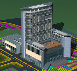 現代時尚公建建筑3D模型