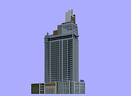階梯式高層公建建筑3D模型