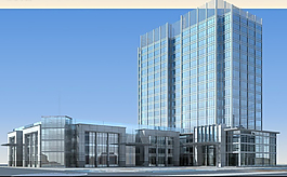 現代商業辦公樓建筑3D模型