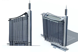 3D多層公共建筑設(shè)計(jì)商業(yè)辦公樓