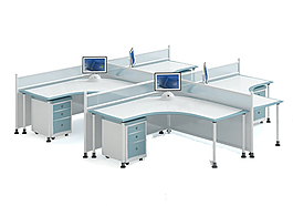 3D辦公桌模型