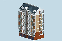 现代住宅建筑3D模型