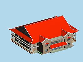 紅頂古代建筑