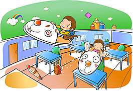 卡通兒童插畫(huà)矢量素材