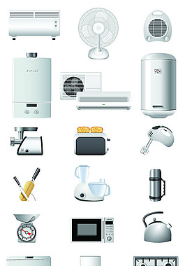 廚房電器 家電 矢量圖