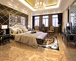 黑色豪華臥室