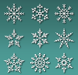 白色雪花設(shè)計(jì)矢量素材