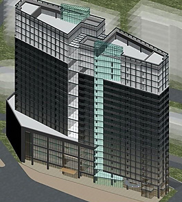 豪華高層公共建筑商業(yè)辦公樓3D模型