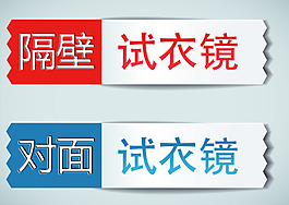 試衣鏡指示牌