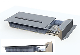 現代會所設計建筑場館3D模型圖