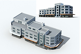 商業(yè)辦公樓建筑設(shè)計(jì)3D模型