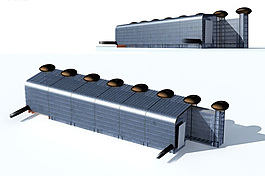 現(xiàn)代高檔公共建筑3D模型圖