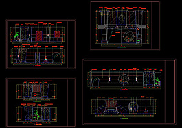 大堂立面cad圖紙