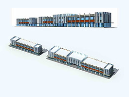 聯(lián)排建筑模型