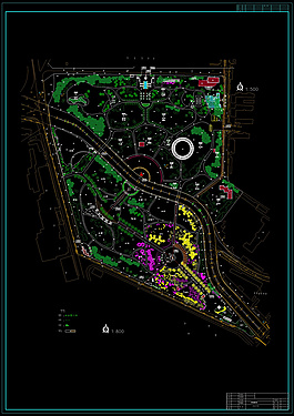 某公園景觀植物配置圖