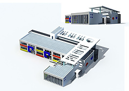 炫彩多層公建建筑3D模型