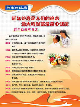 養(yǎng)生保健展板