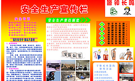 安全生產宣傳欄PSD