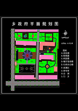 鄉(xiāng)政府規(guī)劃cad總圖