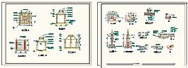 現代異形玻璃頂方亭子施工圖