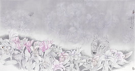 白色花朵背景