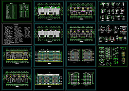 六层住宅cad图纸