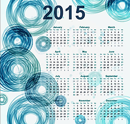 2015年歷模板