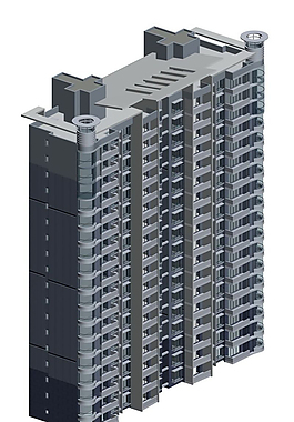 住宅大樓建筑3D模型設(shè)計(jì)