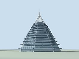 塔型建筑雕塑