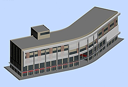 弧形商業(yè)中心建筑群3D模型設計