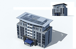 辦公樓多層公共建筑設(shè)計(jì)3D模型