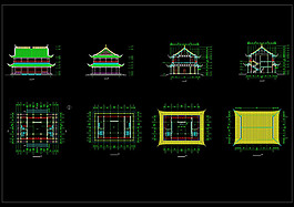 仿古建筑cad圖紙