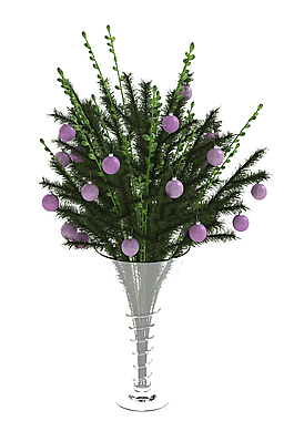 花瓶彩球3d模型