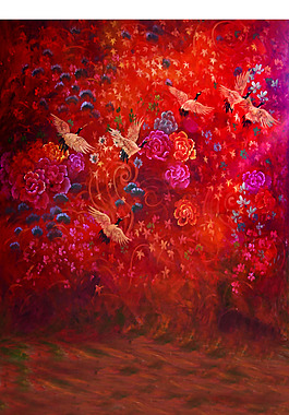 高清紅色系背景大圖