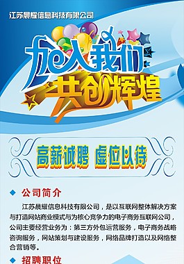 招聘海報