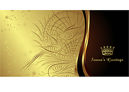 復古花紋華麗背景歐式花紋金色邊框