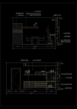餐廳施工圖cad建筑圖紙