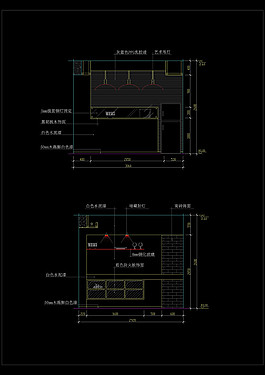 餐廳施工圖cad詳圖素材