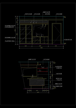 餐廳室內施工cad圖紙