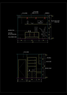 餐廳施工cad建筑詳圖