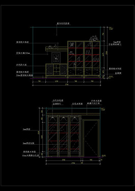 餐廳室內施工cad詳圖