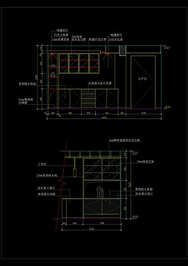 餐廳施工圖 cad設計圖稿