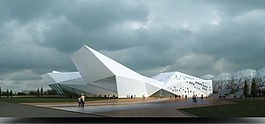 创意外形建筑物效果图
