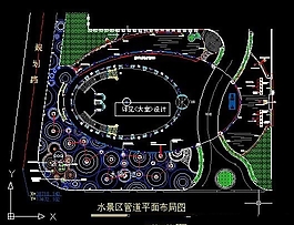 某酒店前庭水景設(shè)計(jì)方案CAD平面圖