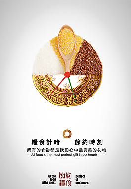 糧食計(jì)時(shí)節(jié)約時(shí)刻公益廣告
