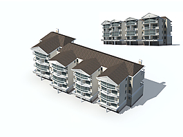 欧式多层建筑