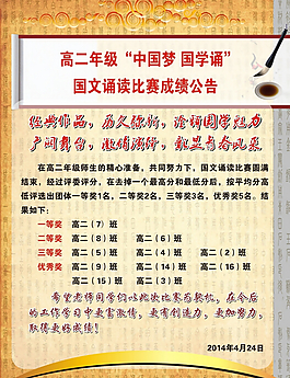 中國夢朗誦海報