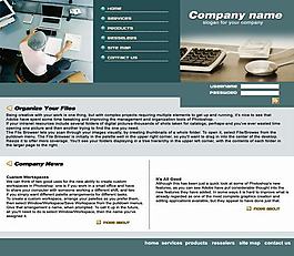 歐美企業(yè)電腦模板