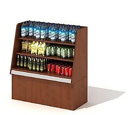 商場飲料展示柜3D模型